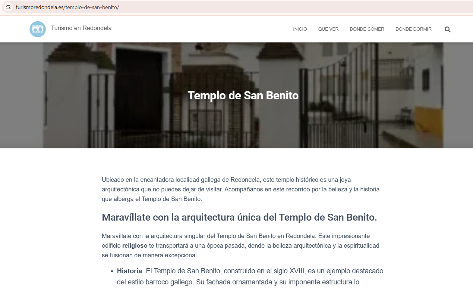 Algunhas das informacións falsas que ofrece a páxina web